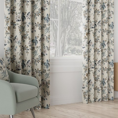 AMARA 042 Tkanina na zasłony, typu TZ7030, szer. 140cm, kolor niebieski TZ0042/TDM/002/140000/1