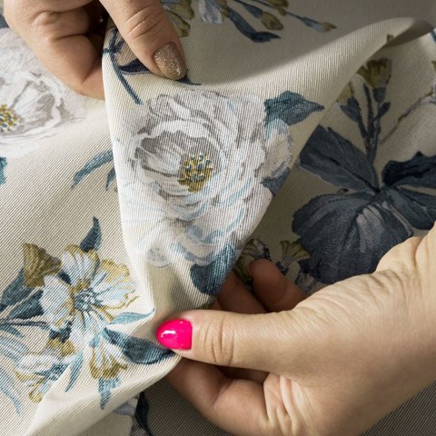 AMARA 042 Tkanina na zasłony, typu TZ7030, szer. 140cm, kolor niebieski TZ0042/TDM/002/140000/1