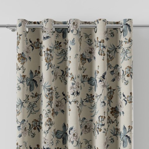 AMARA 042 Tkanina na zasłony, typu TZ7030, szer. 140cm, kolor niebieski TZ0042/TDM/002/140000/1