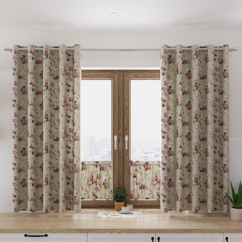 ELIANA 041 Tkanina na zasłony, typu TZ7030, szer. 140cm, kolor różowy TZ0041/TDM/001/140000/1