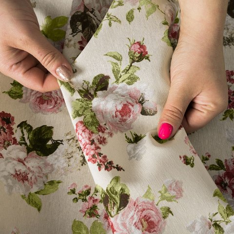 ELIANA 041 Tkanina na zasłony, typu TZ7030, szer. 140cm, kolor różowy TZ0041/TDM/001/140000/1