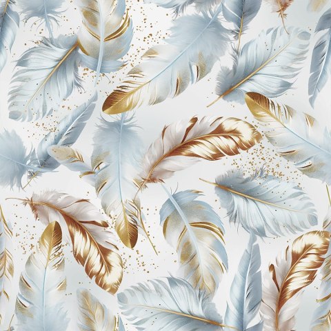 FARO Tkanina na zasłony VELVET, szer.150cm, kolor niebieski ze złotym D00124/VEL/001/150000/1