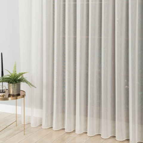 Firanka fantazyjna z ołowianką, wys. 300cm, kolor kremowy z błyskiem 318578/OLO/004/000300/1