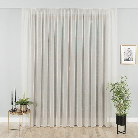 Firanka fantazyjna z ołowianką, wys. 300cm, kolor kremowy z błyskiem 318578/OLO/004/000300/1