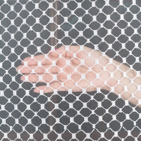 Firanka haftowana ze wzorem po całości, wys. 250cm, kolor biały 008283/020/001/000250/1