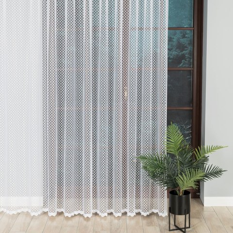 Firanka haftowana ze wzorem po całości, wys. 250cm, kolor biały 008283/020/001/000250/1