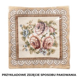 KWIATY VINTAGE Poszewka dekoracyjna gobelinowa, 45x45cm, kolor beżowy 700034/POP/001/045045/1