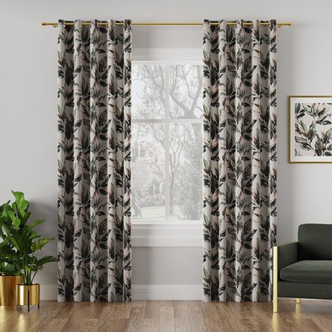 SAMANTA Tkanina na zasłony typu MILAS, szer. 150cm, kolor beżowy D00126/MIL/001/150000/1