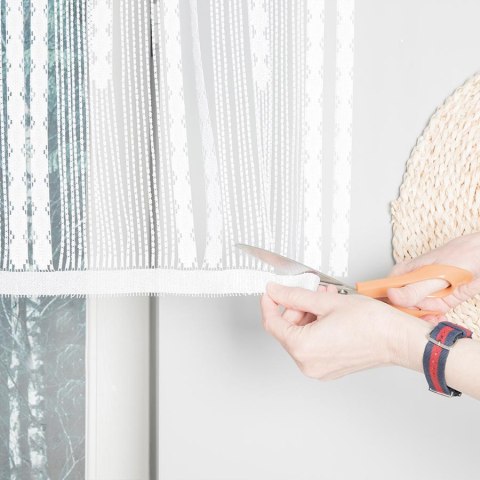 INARA Zazdrostka makramowa żakardowa gotowa, 180x75cm, kolor biały 001470/ZAZ/001/180075/1