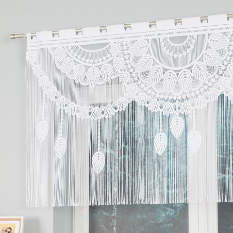 MAHIKA Makrama żakardowa gotowa, 160x90cm, kolor biały 001475/PBL/001/160090/1