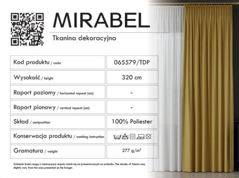 MIRABEL Tkanina na zasłony, wys. 320cm, kolor 910 brązowy 065579/TDP/910/000320/1