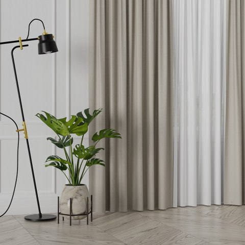 MIRABEL Tkanina na zasłony, wys. 320cm, kolor 912 chłodny kremowy 065579/TDP/912/000320/1