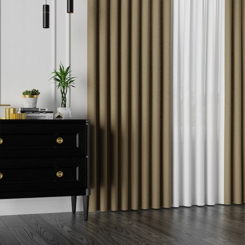 MIRABEL Tkanina na zasłony, wys. 320cm, kolor 921 oliwkowy zielony 065579/TDP/921/000320/1