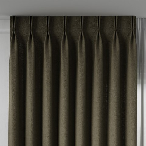 MIRABEL Tkanina na zasłony, wys. 320cm, kolor 922 ciemny zielony 065579/TDP/922/000320/1