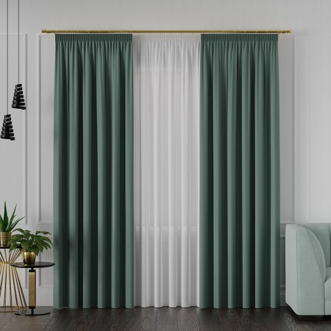 MIRABEL Tkanina na zasłony, wys. 320cm, kolor 928 szmaragdowy zielony 065579/TDP/928/000320/1