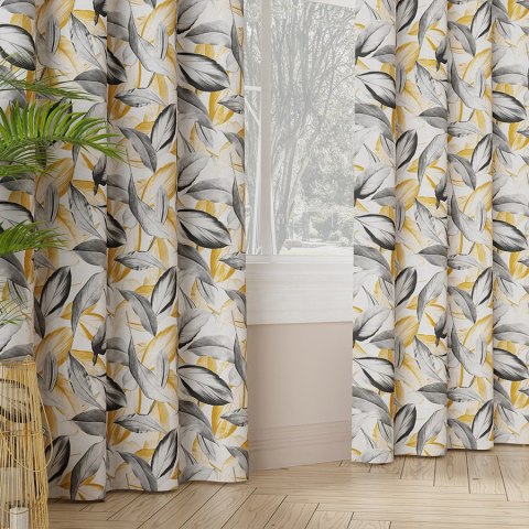 PERUGA Tkanina na zasłony bawełniana PANAMA, 142cm, kolor musztardowy (dostępna do wyczerpania zapasów) D00008/PAN/001/1420