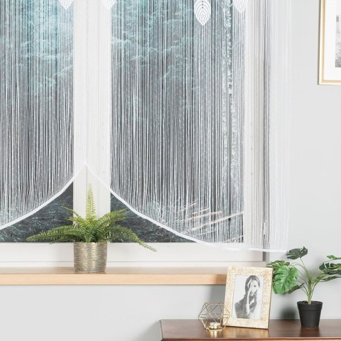 RANI Makrama żakardowa gotowa, 160x160cm, kolor biały 001474/PBL/001/160160/1