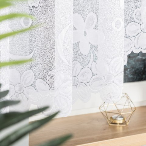 RENATA Firanka żakardowa gotowa, 500x150cm, kolor biały 049885/FBL/001/500150/1