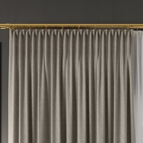 RUFUS Tkanina na zasłony dwustronna, wys. 320cm, kolor 661 ciemny chłodny kremowy TD0017/TDP/661/000320/1