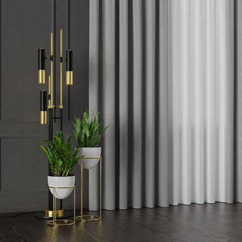 RUFUS Tkanina na zasłony dwustronna, wys. 320cm, kolor 666 jasny szary TD0017/TDP/666/000320/1