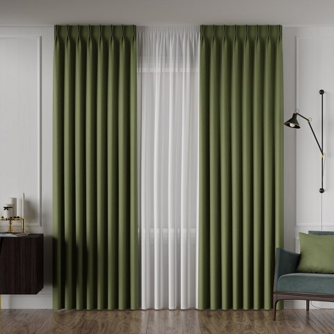 RUFUS Tkanina na zasłony dwustronna, wys. 320cm, kolor 684 zielony TD0017/TDP/684/000320/1