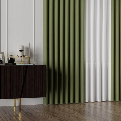 RUFUS Tkanina na zasłony dwustronna, wys. 320cm, kolor 684 zielony TD0017/TDP/684/000320/1