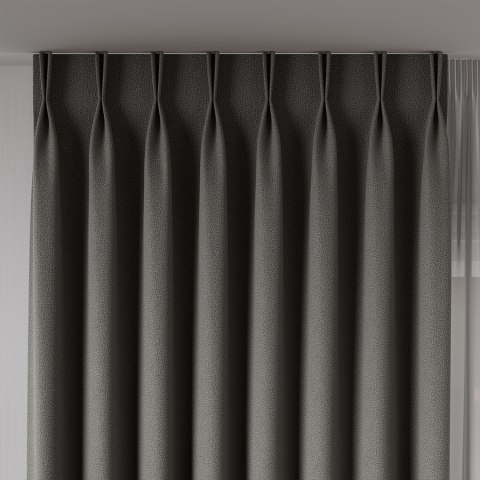 RUFUS Tkanina na zasłony dwustronna, wys. 320cm, kolor 717 ciepły ciemny szary TD0017/TDP/717/000320/1