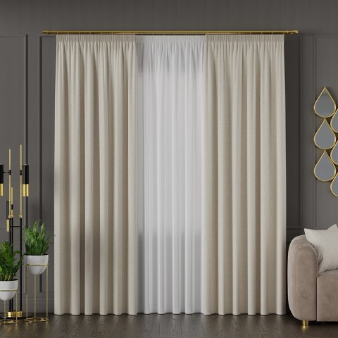 RUFUS Tkanina na zasłony dwustronna, wys. 320cm, kolor 769 kremowy TD0017/TDP/769/000320/1