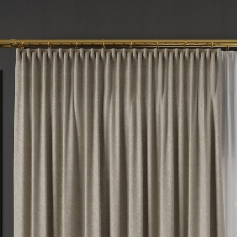 RUFUS Tkanina na zasłony dwustronna, wys. 320cm, kolor 771 ciemny kremowy TD0017/TDP/771/000320/1