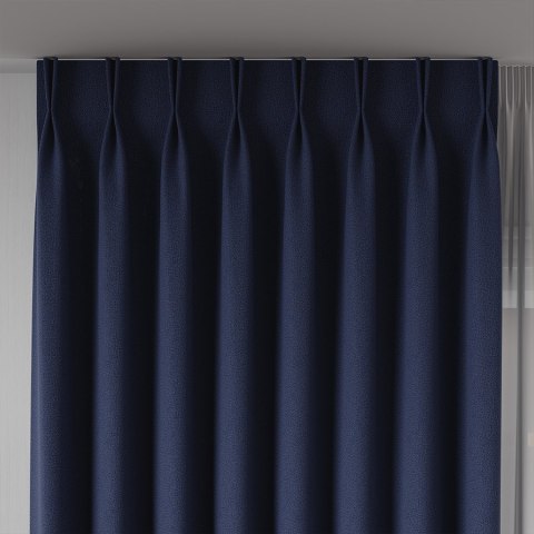 RUFUS Tkanina na zasłony dwustronna, wys. 320cm, kolor 799 granatowy TD0017/TDP/799/000320/1