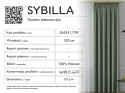 SYBILLA Tkanina dekoracyjna, wys. 320cm, kolor 100 jasny szary 065551/TDP/100/000320/1