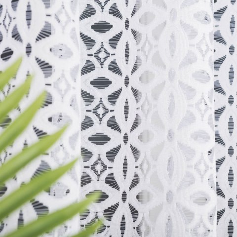 Firanka żakardowa, pasowa, wys. 120cm, kolor biały 018869/000/001/000120/1