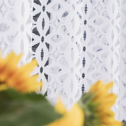 Firanka żakardowa, pasowa, wys. 130cm, kolor biały 018869/000/001/000130/1