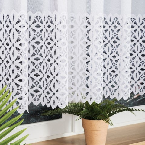 Firanka żakardowa, pasowa, wys. 140cm, kolor biały 018869/000/001/000140/1