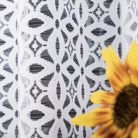 Firanka żakardowa, pasowa, wys. 140cm, kolor biały 018869/000/001/000140/1