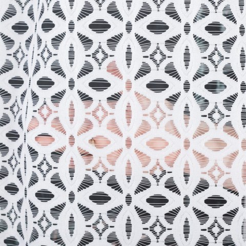 Firanka żakardowa, pasowa, wys. 140cm, kolor biały 018869/000/001/000140/1