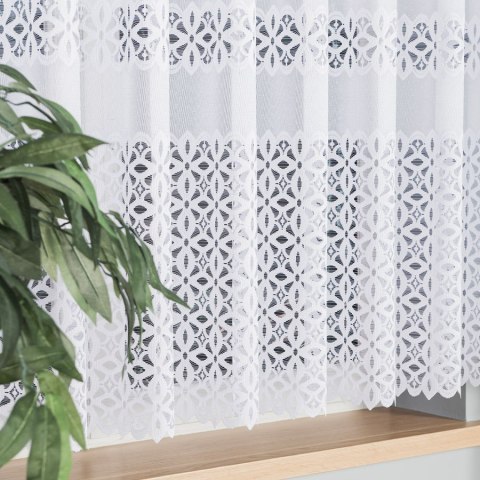 Firanka żakardowa, pasowa, wys. 150cm, kolor biały 018869/000/001/000150/1