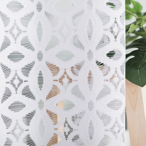 Firanka żakardowa, pasowa, wys. 150cm, kolor biały 018869/000/001/000150/1