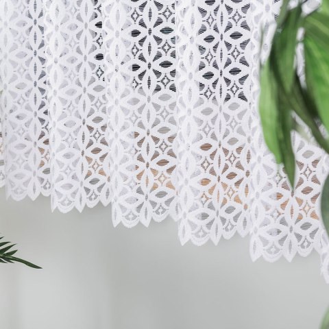 Firanka żakardowa, pasowa, wys. 170cm, kolor biały 018869/000/001/000170/1