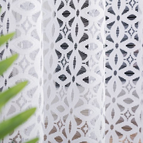 Firanka żakardowa, pasowa, wys. 170cm, kolor biały 018869/000/001/000170/1