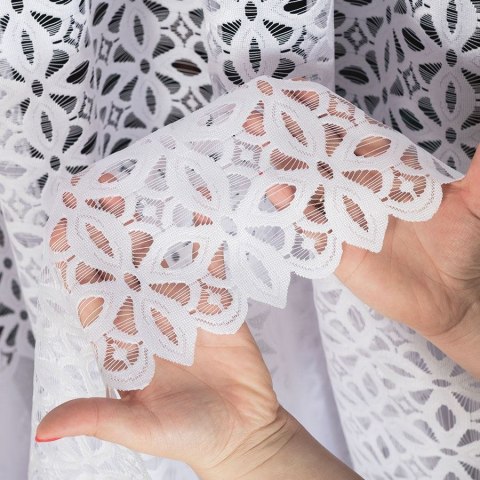 Firanka żakardowa, pasowa, wys. 220cm, kolor biały 018869/000/001/000220/1