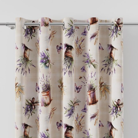 LAVETTE Tkanina na zasłony NINA WODOODPORNA, szer. 160cm, kolor beżowy D00168/NIW/002/160000/1