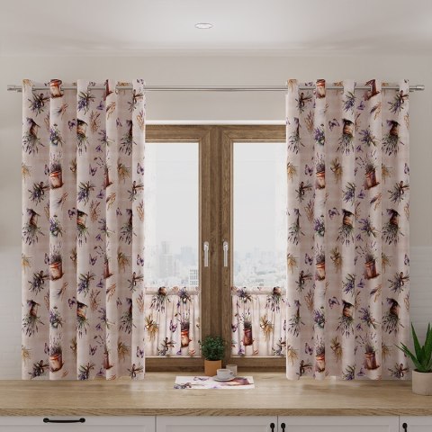 LAVETTE Tkanina na zasłony NINA WODOODPORNA, szer. 160cm, kolor beżowy D00168/NIW/002/160000/1