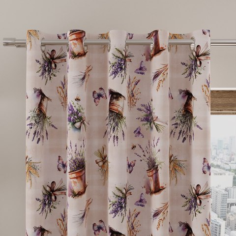 LAVETTE Tkanina na zasłony NINA WODOODPORNA, szer. 160cm, kolor beżowy D00168/NIW/002/160000/1