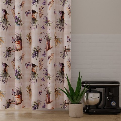 LAVETTE Tkanina na zasłony NINA WODOODPORNA, szer. 160cm, kolor beżowy D00168/NIW/002/160000/1