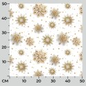 ZŁOTE ŚNIEŻYNKI Tkanina dekoracyjna NINA WODOODPORNA, 160cm, kolor biały DBN160/NIW/001/160000/1
