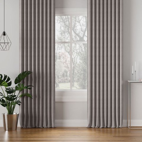 MILAS SOFT Tkanina na zasłony, wys. 300cm, kolor 032 brązowo szary MILAS1/000/032/000300/1