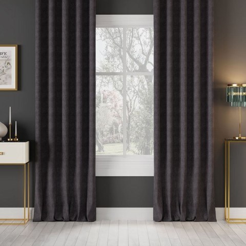 MILAS SOFT Tkanina na zasłony, wys. 300cm, kolor 033 antracyt MILAS1/000/033/000300/1