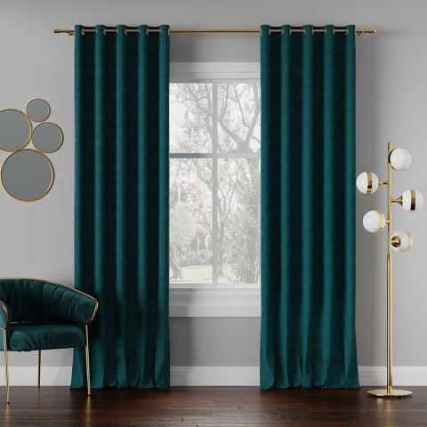 MILAS SOFT Tkanina na zasłony, wys. 300cm, kolor 768 ciemny turkusowy; petrol MILAS1/000/768/000300/1