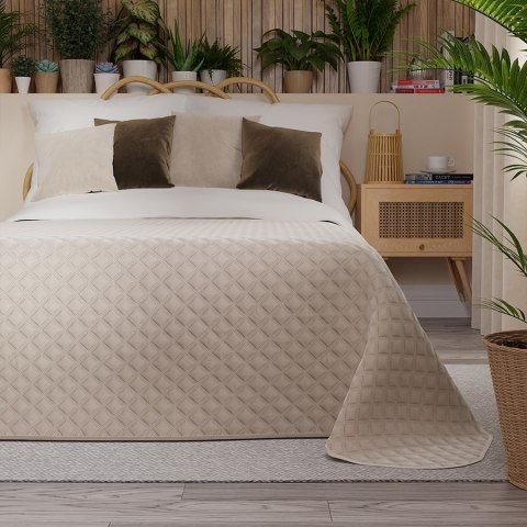 VELVI Narzuta dekoracyjna, 220x240cm, kolor 016 kremowy VELVI0/NAP/016/220240/1